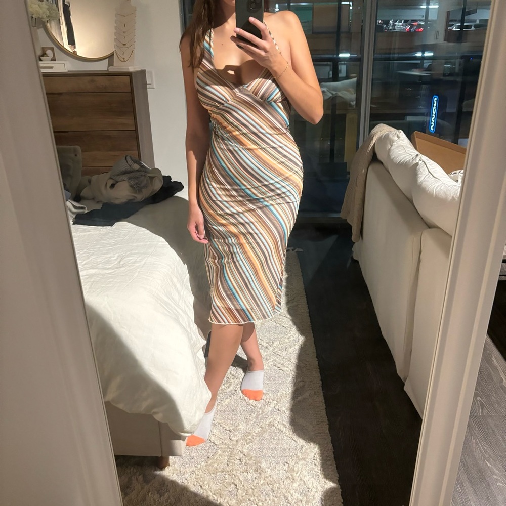 Striped Midi Dress